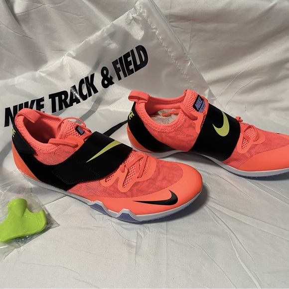 Mens Size 10 Bright Mango Nike Zoom Pole Vault Elite Track & Field Shoes NEW - Picture 3 of 4